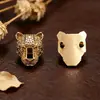 Fivela Decorativa de Animal em Metal Cabeça de Leopardo Acessórios para Malas DIY Ferragens Placa de Nome Fabricante Atacado