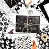 Papel de Seda Halloween Blanco y Negro 17g Papel de Regalo Dulces a Prueba de Humedad Papel de Envoltura Decoración Fantasma Papel de Seda