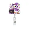 Crachá Fofo de Halloween com Fivela de Liberação Rápida, Elemento Ganso Bobo, Porta-Crachá de Identificação, Porta-Crachá de Equipe Médica, Clipe Jacaré, Acrílico Giratório