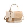 Estilo Coreano Color de Contraste Portátil Pequeña Bolsa para Mujer Invierno Nueva Moda Retro Cuadrada Pequeña Texturizada Casual para Viajes Diarios Bolso de Hombro