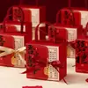 Exquisite Saco de Doces para Presente de Acompanhamento de Casamento Caixa de Presente para Doces Caixa de Doces de Alto Padrão Chinesa Caixa de Presente de Doces de Casamento