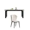 Mesa de comedor de pizarra, juego de mesa y sillas de comedor para el hogar, estilo elefante, apartamento pequeño, rectangular retro, mesa de comedor moderna minimalista