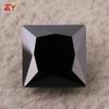 Cross-Border seleção quadrada princesa corte zircão diy joias acessórios Wuzhou gema artificial preto zircônio cz pedra nua