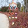 Estilo Étnico Carrillón de Viento de Cuero Hecho a Mano Decoración con Colgante de Dibujos Animados con 5 Cascabeles, Venta Directa del Fabricante