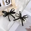 Pasador Dulce de Encaje con Lazo para Niñas Ins Lindo Lazo de Cinta Pinza de Pato Todo Fósforo Flequillo Pinza Decorativa para el Cabello