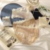 [independiente] sexy encaje malla sexy ropa interior damas cintura transpirable algodón entrepierna bragas de niña