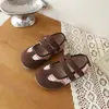 Zapatos de cuero para niñas estilo coreano, nuevos zapatos de princesa para niños con bloques de color de primavera y otoño, zapatos casuales para niñas pequeñas, zapatos para bebés de suela suave