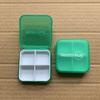 Caja de pastillas cuadrada de 4 compartimentos para 1 día con caja caja de pastillas de 4 compartimentos separable caja de pastillas de 4 compartimentos tapa abatible caja de pastillas de 4 compartimentos para 1 día