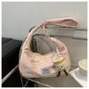 Bolso de Otoño para Mujer Bolso Bandolera 2024 Nueva Moda Popular Hombro Gran Capacidad Rayado Bordado Viajero Dumpling Bag