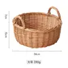 Cesta de Mimbre Personalizada para Pan, Cesta para Bollos al Vapor, Cesta de Almacenamiento para el Hogar, Decoración de Escritorio Tejida a Mano, Cesta para Guardar Huevos y Frutas
