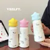 Caneca Térmica de Desenho Animado de Alto Valor para Meninas, Portátil de Aço Inoxidável, Grande Capacidade, Copo com Isolamento Frio, Feminino, Fofo, para a Escola