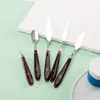 Raspador de tinta a óleo raspador de pigmento aço inoxidável raspador de arte conjunto de 5 peças pigmento guache raspador de tinta a óleo conjunto de espátulas