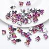 Colgante de cristal de color galvanizado con forma de mariposa pequeña de 8 mm para hacer pulseras, collares y accesorios de joyería.