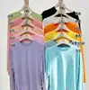 Camiseta de Manga Larga con Protección Solar de Seda Helada Color Verde Menta Fresco para Mujer, Nuevo Estilo de Verano, Cuello Redondo, Ligera, Transpirable, Corte Ajustado