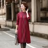 Vestido de noiva estilo chinês para mãe roupas para mulheres de meia-idade vestido de primavera e outono banquete de casamento sogra vestido de casamento para meia-idade e idosos