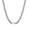 Collar Cubano Redondo y Cuadrado de Seis Caras Tendencia Hip-Hop Acero de Titanio Lujo Ligero Joyería de Nicho Recuerdo de Viaje