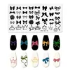 Placa de Transferência de Arte de Unhas Tendência Kt Cat Frances Halloween Hello Kitty Placa de Aço Raspador Ferramenta de Carimbo de Silicone