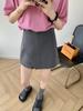 Falda Pantalón Negro Ajustado a la Cadera para Mujer 2025 Nueva Primavera y Otoño Ropa Exterior Casual Cintura Alta Adelgazante Look Falda A-Line para Personas Pequeñas