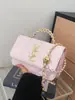 Bolsa de Corrente Acolchoada Estilo Chanel 2026 para Mulheres, Bolsa Transversal Versátil de Alta Qualidade, Bolsa Quadrada Pequena Fashion e Simples para o Dia a Dia