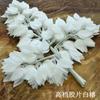 Hojas de Banyan Doradas Plateadas Simuladas Hojas de Ginkgo Boda Hojas Doradas Ramas Falsas Decoración de Boda Hojas Amarillas Hojas de Arce