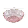 Nuevo Tazón de Frutas Transparente con Forma de Flor para Sala de Estar del Hogar Estilo Lujo Ligero Plato para Snacks y Frutas Bandeja de Almacenamiento de Plástico Directo del Fabricante
