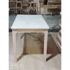 Mesa de Té Blanca Lisa Silla Combinación Integrada Estilo Antiguo Chino Simple Mesa de Té de Madera Maciza Juego de Té Mesa Estación de Preparación de Té