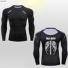 Fabricantes transfronterizos venden trajes de fitness para hombre con estampado 2D de animación, mallas, camisetas, tops deportivos de secado rápido y alta elasticidad
