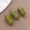 Colgante de Cuentas Cilíndricas de Piedra de Cristal Colgante Pequeño de Acero Inoxidable Pendientes Hechos a Mano DIY Accesorios de Joyería para Collares Pulseras