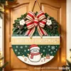 Letrero de puerta de madera impreso para productos nuevos transfronterizos, letrero redondo de bienvenida, colgante decorativo para puerta de Halloween de comercio exterior para Amazon