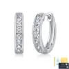 Pendientes de aro populares de plata de ley S925 europea y americana con moissanita, sensación de lujo ligero y alta gama, superventas transfronterizos, pendientes de moda en stock