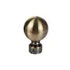 Cabezal para Cortinero de Bola Cromado Retro Barra Romana Cortinero de Dormitorio Barra Simple y Doble Tapón Decorativo Accesorios para Cortinas