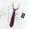 Camisa Estilo Universitario con Cremallera Roja y Negra, Clip, Sin Corbata, para Hombres y Mujeres, Accesorios de Uniforme, Uniforme de Estudiantes Pequeños