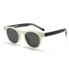 Óculos de Sol Gm Redondos Estilo Retrô Personalizados para Mulheres Pernas de Pino em Tr90 8624 Celebridade da Internet Fotografia de Rua Viseira Solar Óculos de Sol Polarizados para Homens