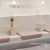 Loja de Bebidas de Chá com Leite Moderna Loja de Bolos Café Estilo Mesa Redonda Pequena de Parede Mesa de Parede Mesa de Canto