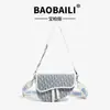 Bolso de Silla Bordado de Diseño de Nicho con Monograma, Sensación de Alta Gama, Bolso Pequeño de Comercio Exterior para Mujer, Nuevo Modelo 2026, Bolso Bandolera de un Solo Hombro