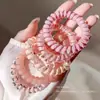 Cuerda para el pelo de color de chica dulce de moda, cuerda para el pelo de línea telefónica, banda de goma de alta elasticidad y duradera, accesorios para el pelo de mujer