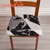Funda de Silla Elástica Estampada Transfronteriza Todas las Estaciones Universal Seda de Leche Estilo Simple Decoración de Hogar y Restaurante Funda de Asiento de Silla a Prueba de Polvo