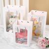 Bolsa de Mano Transparente con Ventana Bolsa de Regalo de Flores para el Día de San Valentín Bolsa de Papel para Cumpleaños Ramo Muñeca Bolsa de Embalaje de Regalo Venta al por Mayor