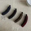 Pinza para el pelo de tela elegante y simple con estampado de leopardo retro estilo francés para coletas pequeñas Accesorio para el pelo de coleta pequeña Ins