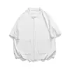 Nova Camiseta Masculina de Manga Curta para o Verão 2023 Estilo Chinês Tang Suit Cor Sólida Casual Retro Solta Camiseta Cardigan