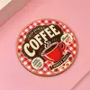 Porta-copos criativos personalizados de cortiça com resina, porta-copos de madeira para chá, suportes para xícaras de café e chá com leite, bases de isolamento térmico para mesa, sensação leve e de alta qualidade