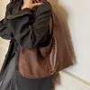 Bolsa de Gran Capacidad para Mujer 2026 Nuevo Estilo Tendencia Otoño/Invierno Gama Alta Color Bloque Retro Bolso de Hombro Único Bolso Tote para Viaje