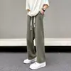 Pantalones casuales estilo Hong Kong transfronterizos para hombre primavera y otoño estilo japonés con caída sueltos pierna recta pierna ancha pantalones cargo marca de moda pantalones versátiles