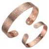 Pulseira Magnética de Cobre Puro com Totem de Proteção Segura Transfronteiriça Pulseira Magnética de Cobre Vermelho Personalizada da Moda com Padrão de Rombos