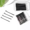 Estilo Básico Diário 100 Presilhas Pretas de Uma Palavra Embaladas, Presilha Simples para Cabelo Quebrado, Presilha de Cabelo Fixa em Forma de U