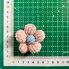 Estilo Pastoral Tridimensional Enchimento de Algodão Flor de Cinco Pétalas Xadrez Acessório de Cabelo Roupa Tecido Artesanal Acessórios Flor Acessórios de Joia Broche