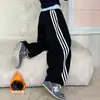 Calça de Moletom Forrada com Lã para Meninas 2025 Inverno Novo Calça Longa Casual Espessa para Crianças e Crianças Maiores Calças de Outono e Inverno