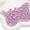 Perlas redondas de imitación de ABS no porosas, cuentas sueltas, accesorios de bricolaje, caja de cosméticos decorativa de macarrón, cuentas rellenas de color macarrón