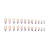 Manicure Dopamina Francesa Azul Escuro, Estilo Girly, Manicure Clareadora, Manicure Francesa Nude Usável, 24 Peças
