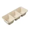 Bento Box Estilo Japonés, Lonchera Desechable con Compartimentos, Comida Ligera, Para Llevar Fruta, Empaque de Pulpa de Caña de Azúcar, Caja Larga con Tapa
